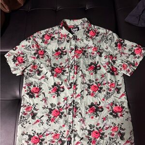 Liquid death Hawaiian Button Down